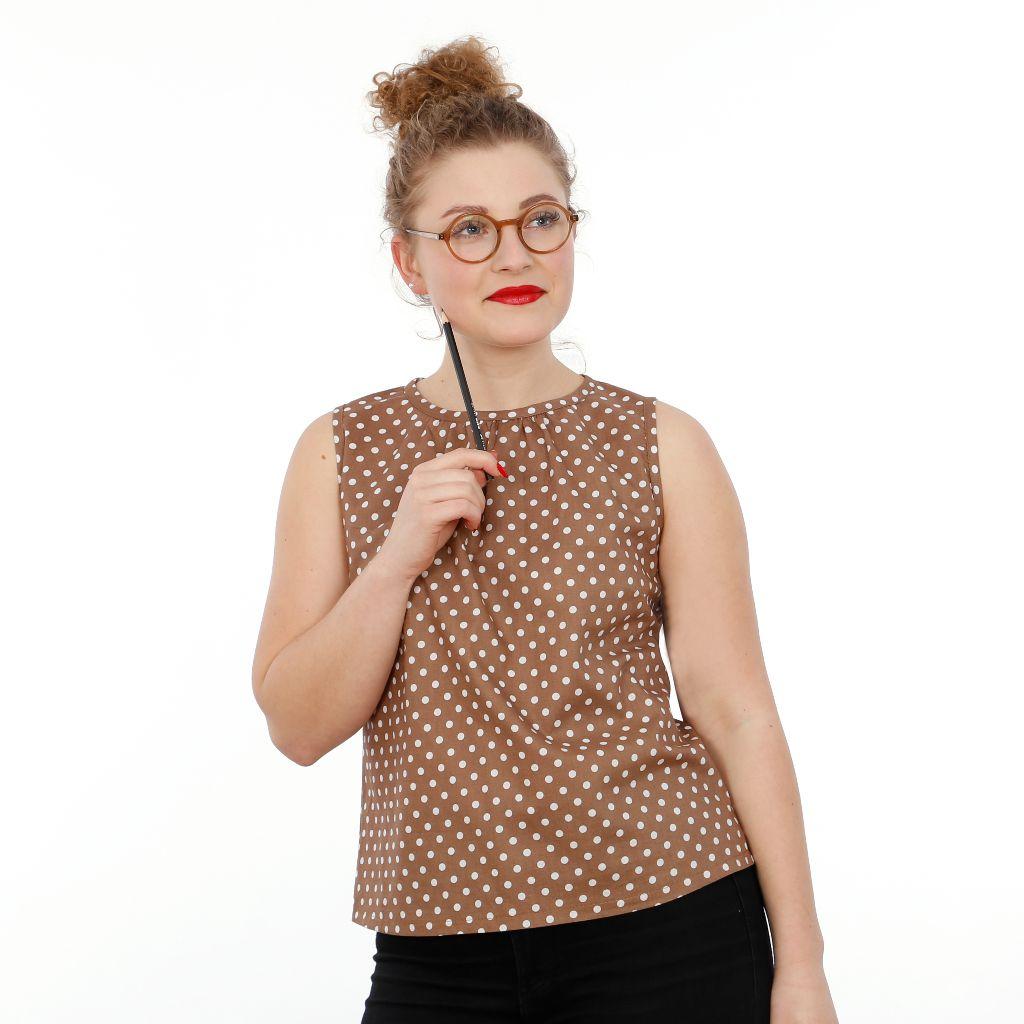 Papierschnittmuster Sommerbluse Frau Clara XS-XXL